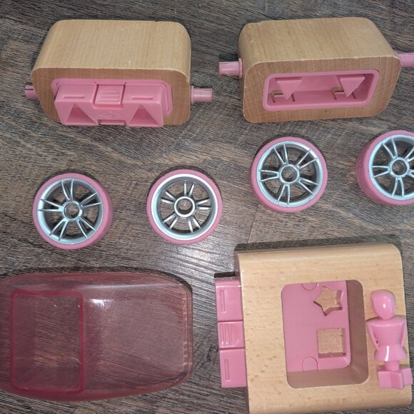 Automoblox Pink/natural Wood Wooden Toy Car C9p rare - Picture 5 of 10